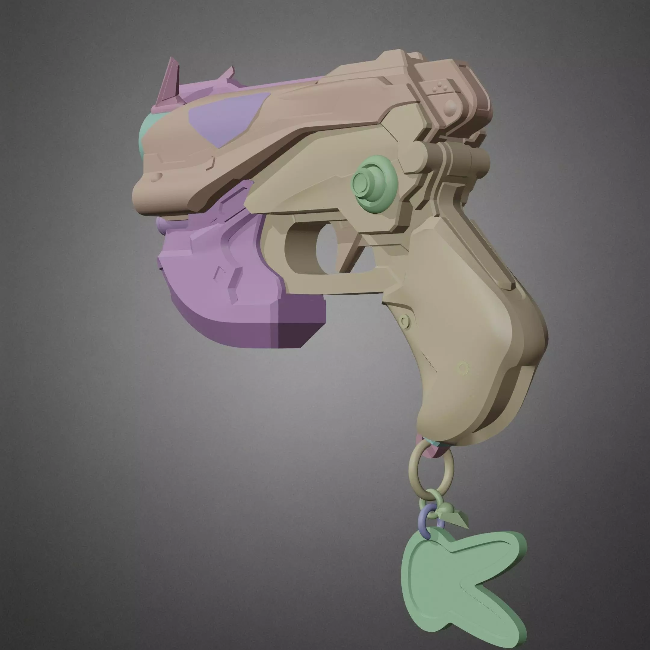 Overwatch 2 D va Pistol for Cosplay  3D print model_7