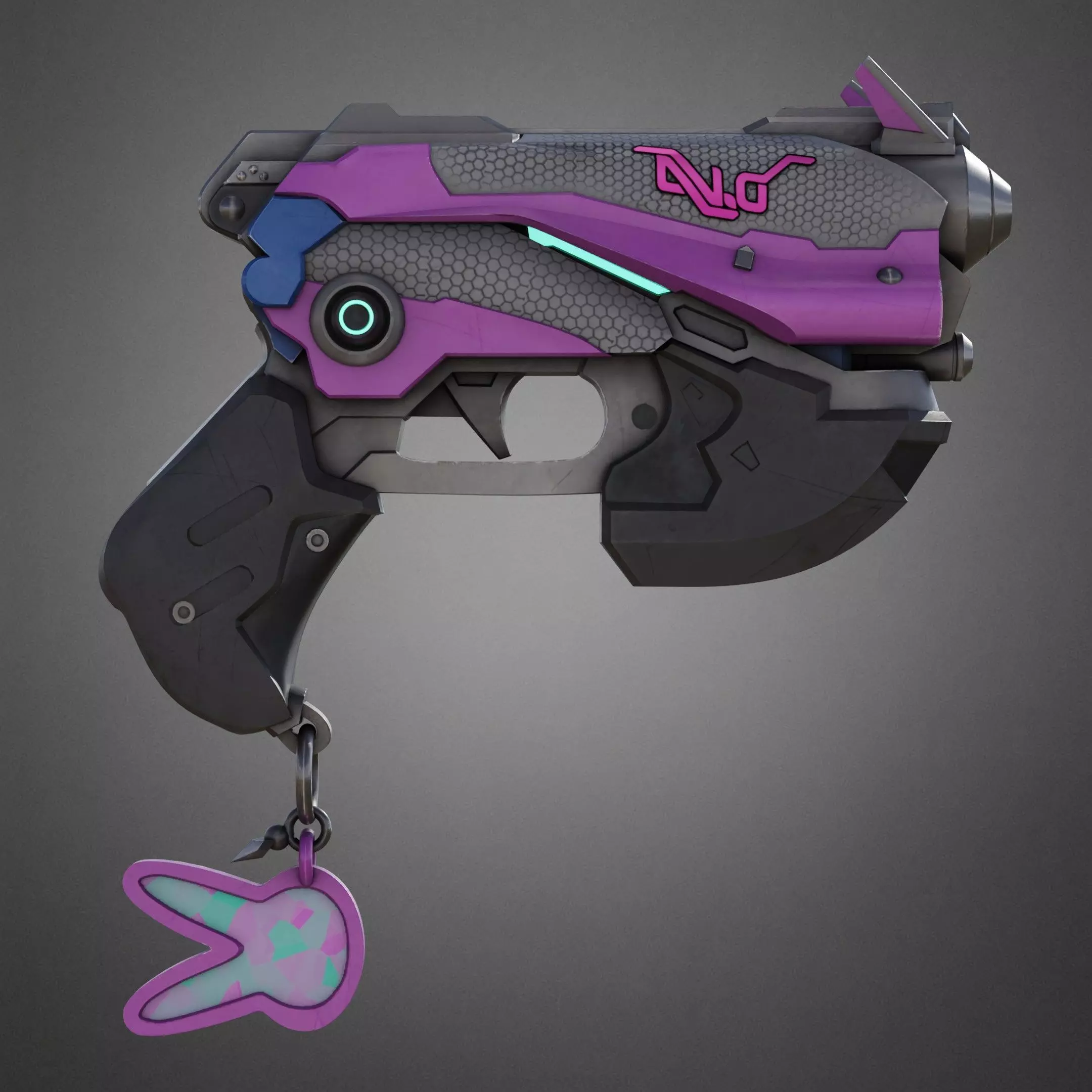 Overwatch 2 D va Pistol for Cosplay  3D print model_15