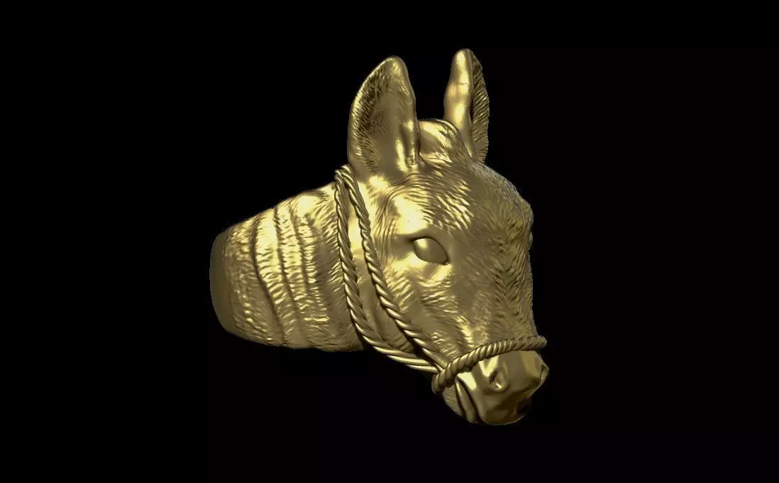 Donkey ring 3D print model