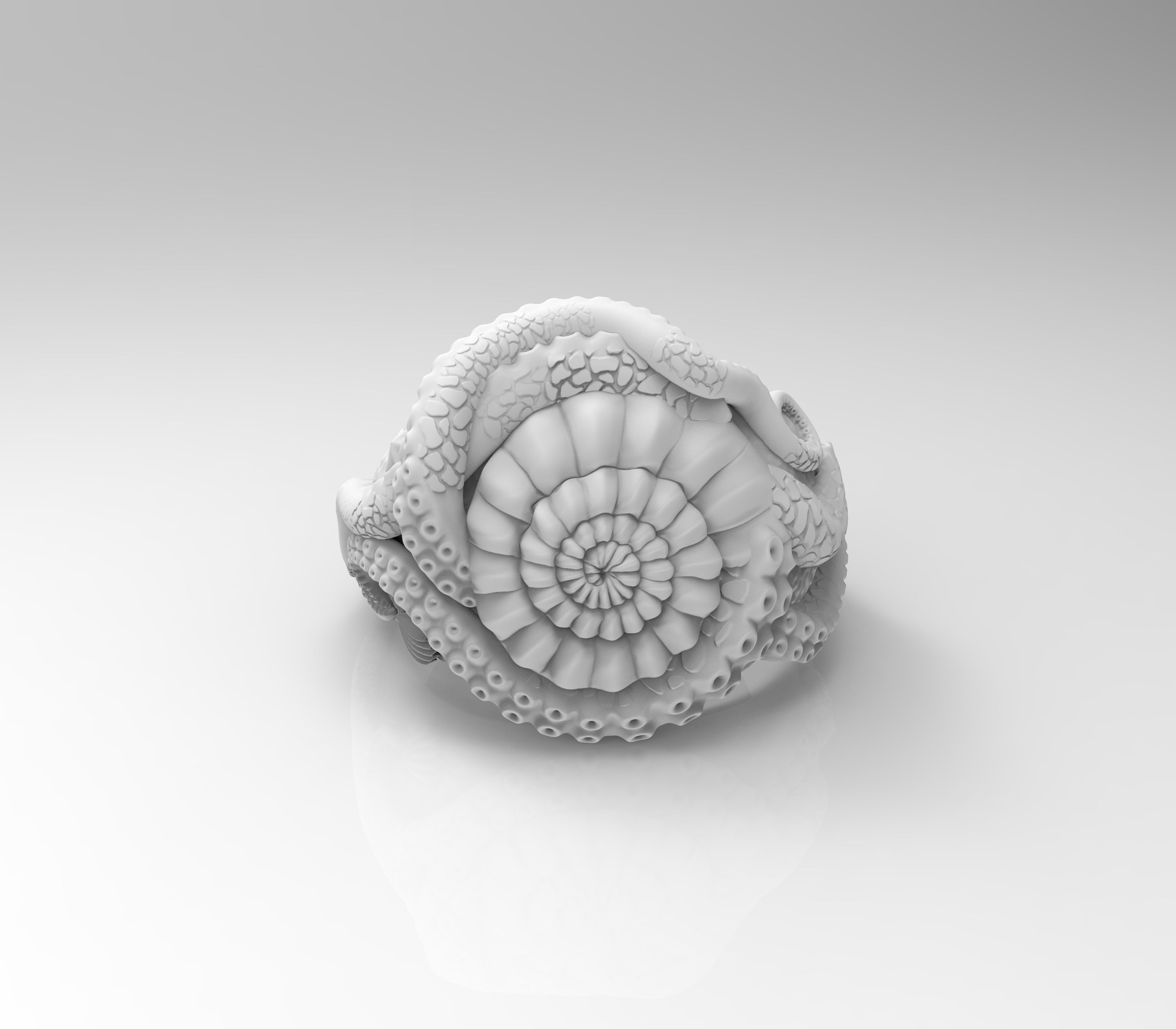 Ring-Octopus-3D model STL-file for 3D printing-Sea jewerly 3D print model_3