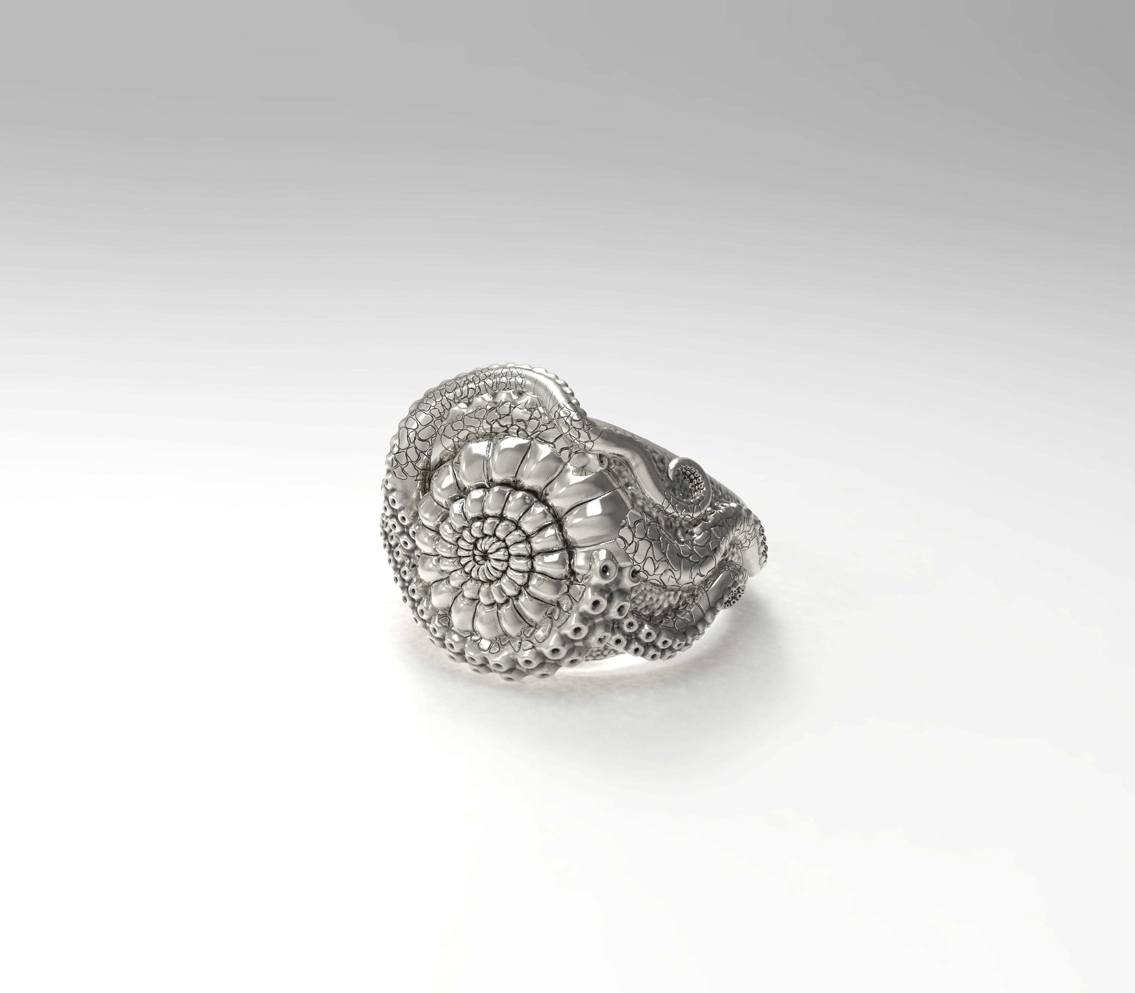 Ring-Octopus-3D model STL-file for 3D printing-Sea jewerly 3D print model_2