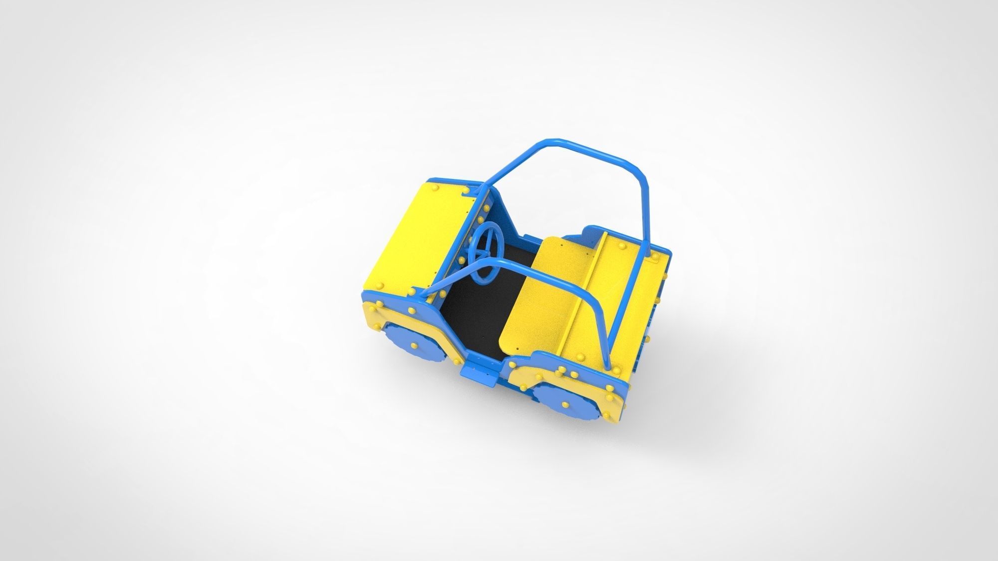 Playground for kids Car 3D model_9