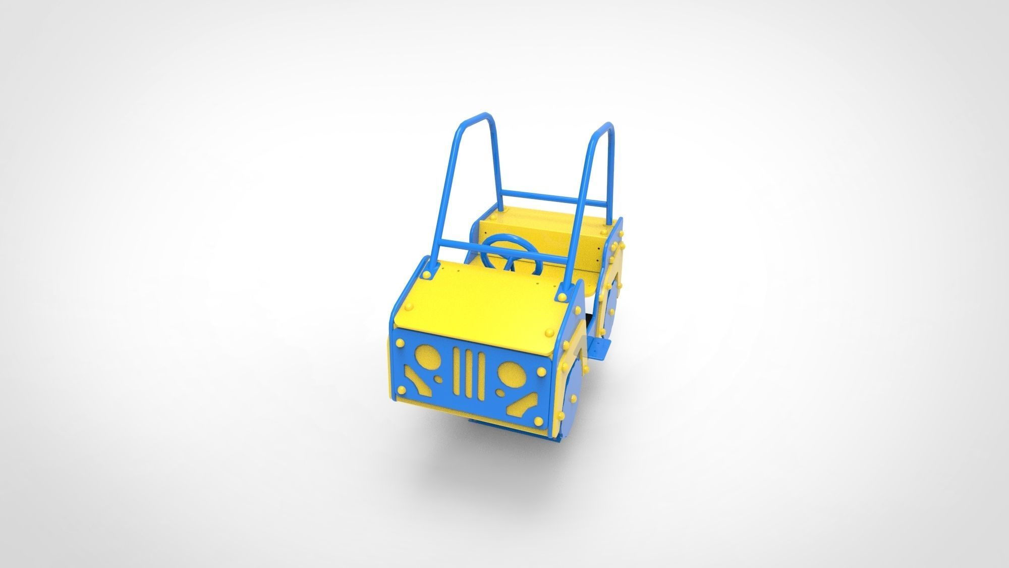 Playground for kids Car 3D model_4