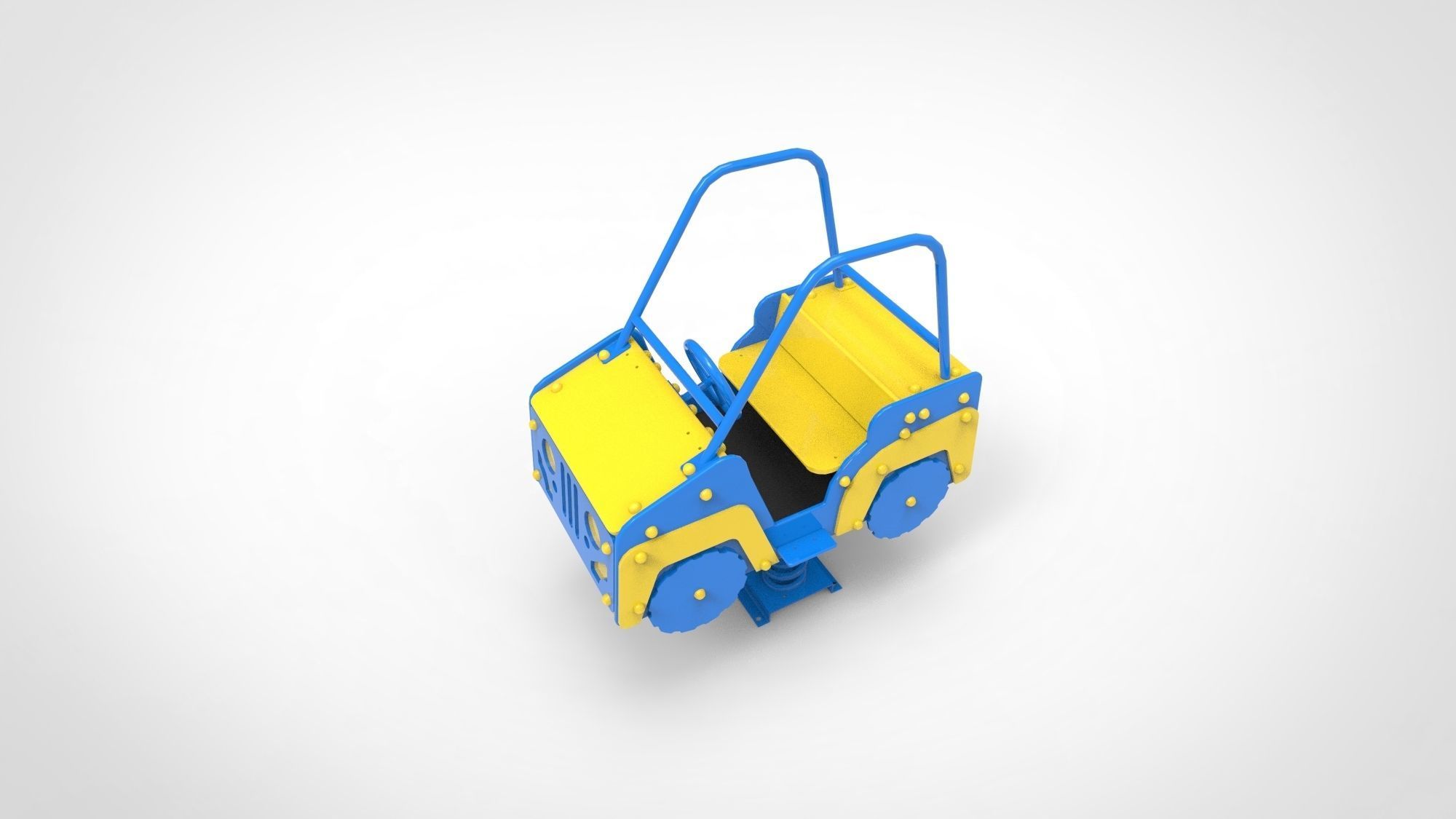 Playground for kids Car 3D model_10