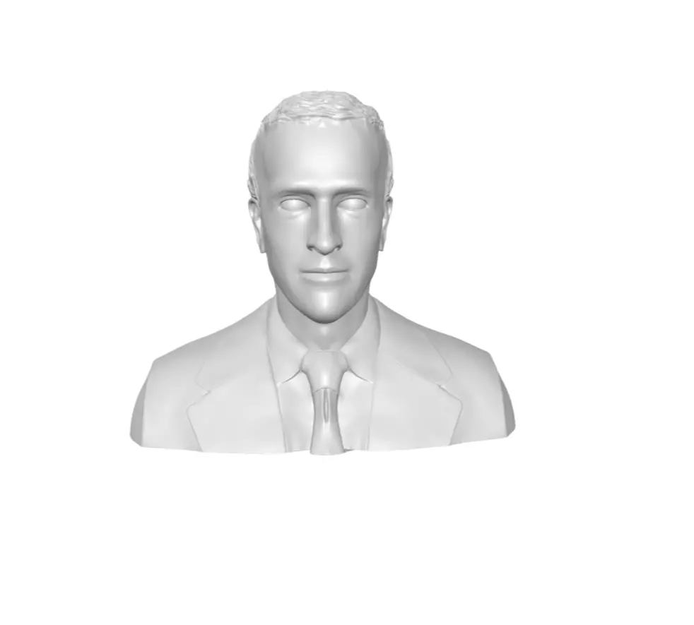 MARK ZUCKERBERG HALF LENGTH STATUE 3D print model