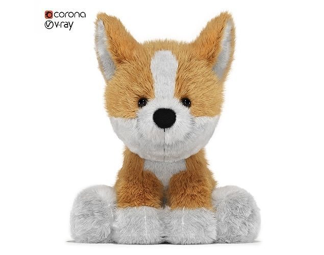 Aurora Corgi Dog Toy 3D model