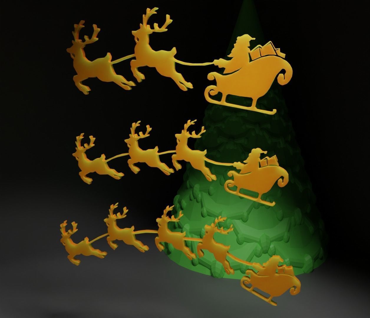 Christmas Ornament - Pendant - Christmas Tree Set 3D print model_8