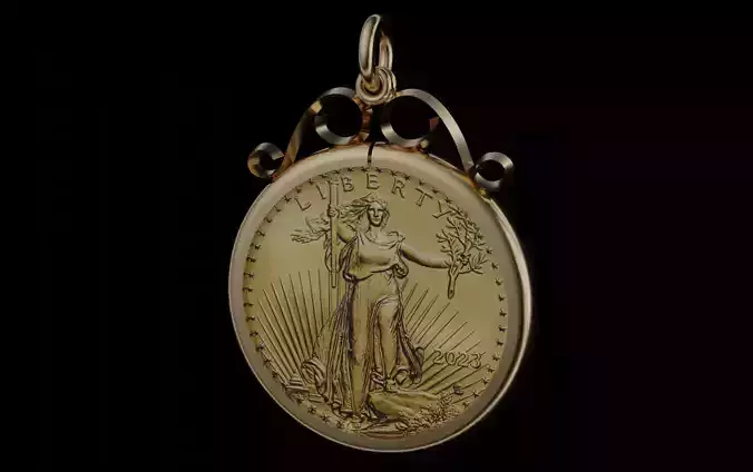 half oz gold american eagle coin frame mount bezel