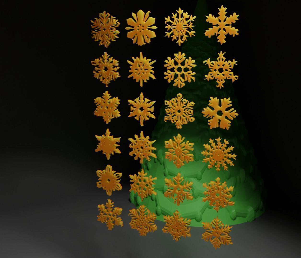 Christmas Ornament - Pendant - Christmas Tree Set  3D print model_1