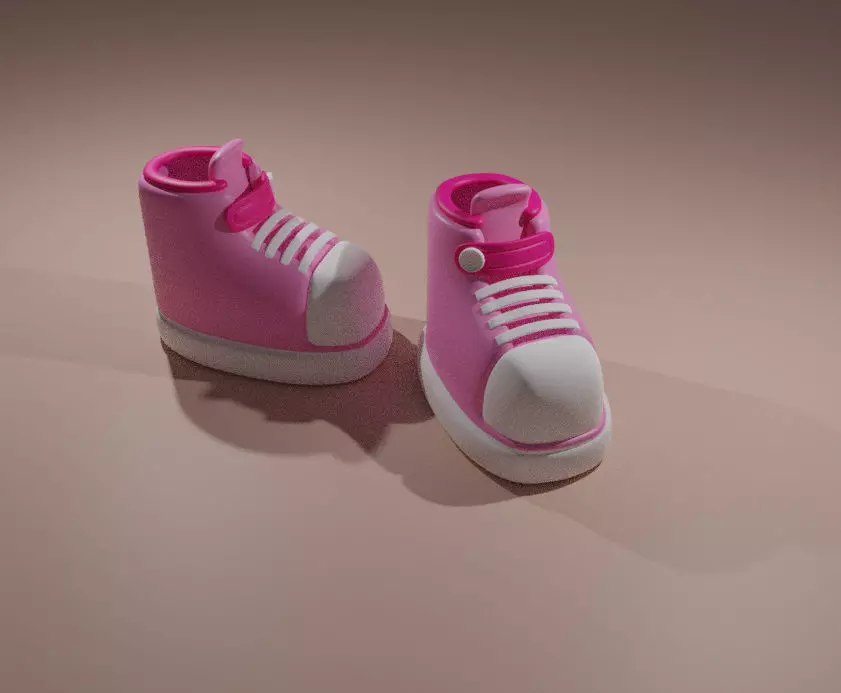 Cartoon Shoes 3D model Free low-poly 3D model
