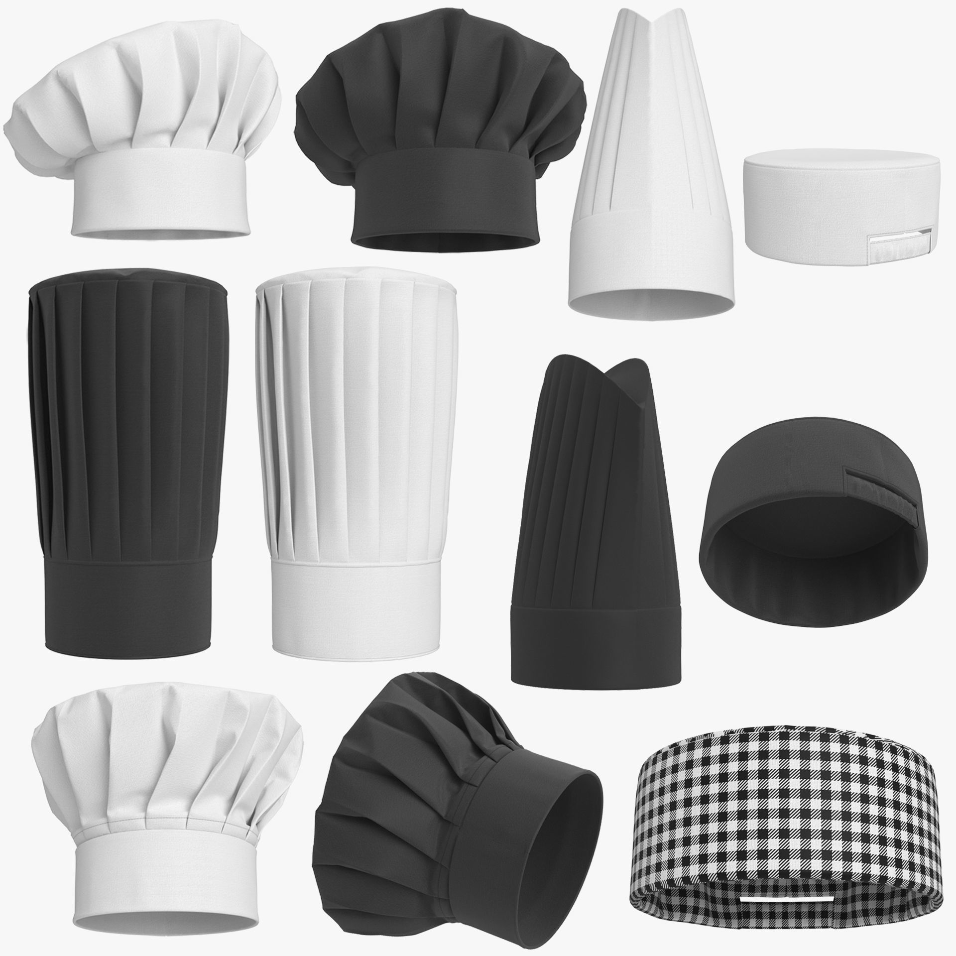 Chef Uniforms 3D model_2