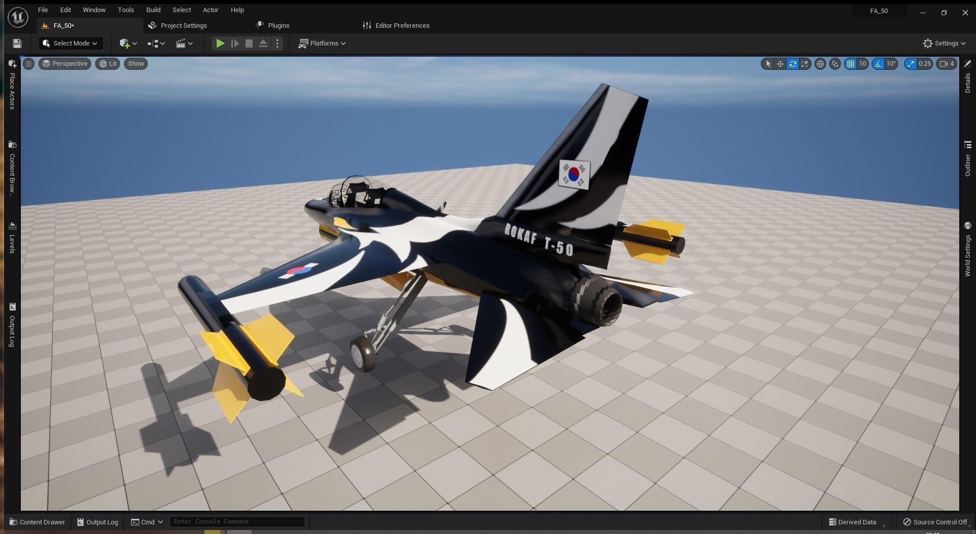 KAI T-50 Golden Eagle Low-poly 3D model_3