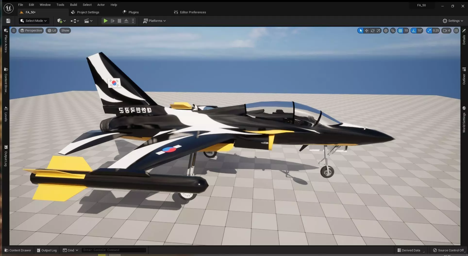 KAI T-50 Golden Eagle Low-poly 3D model_0