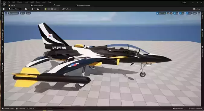 KAI T-50 Golden Eagle Low-poly 3D model