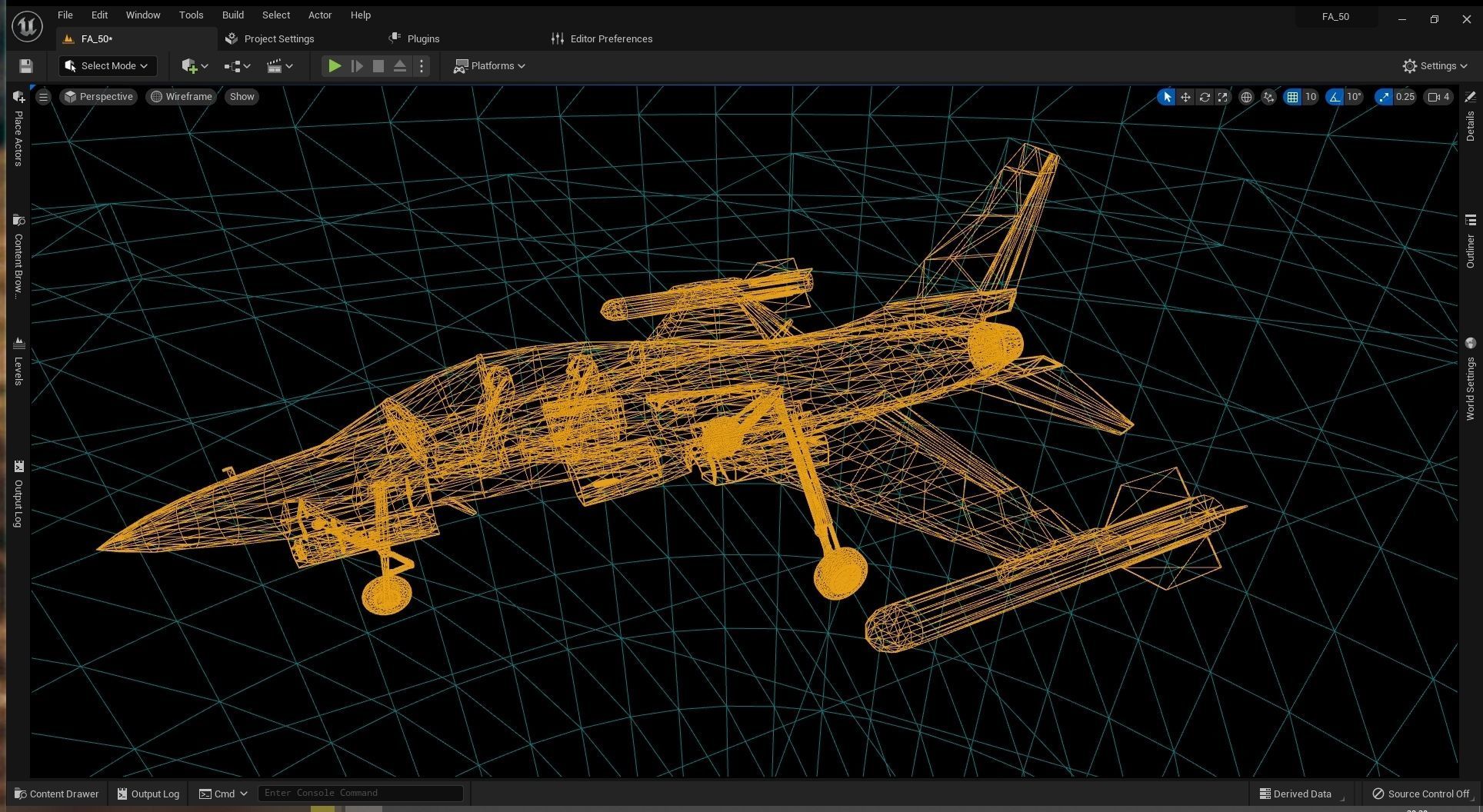 KAI T-50 Golden Eagle Low-poly 3D model_4