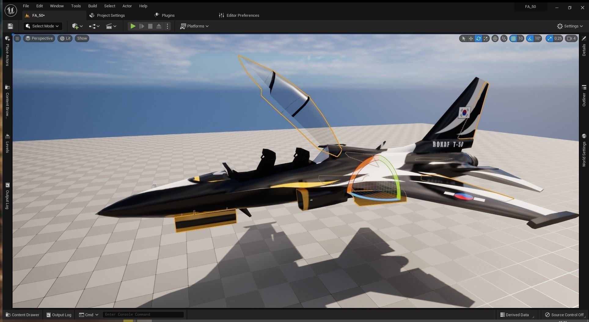 KAI T-50 Golden Eagle Low-poly 3D model_7