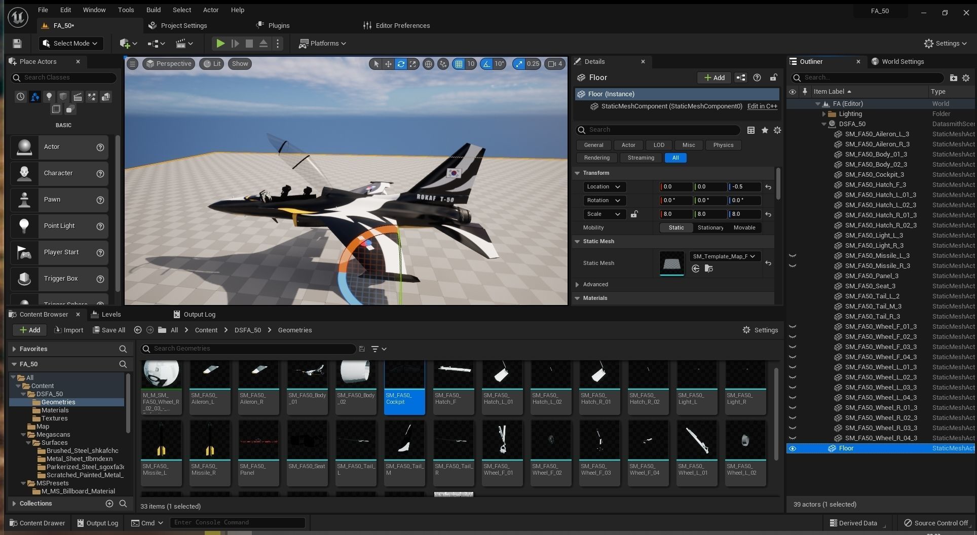 KAI T-50 Golden Eagle Low-poly 3D model_11