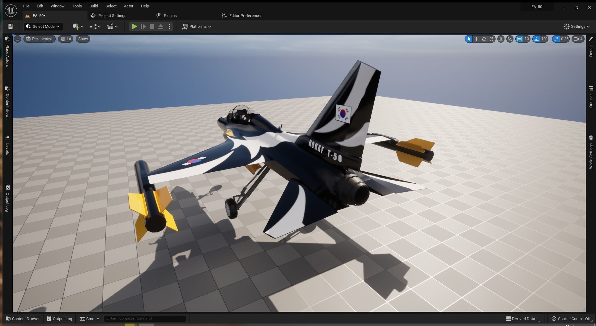 KAI T-50 Golden Eagle Low-poly 3D model_2