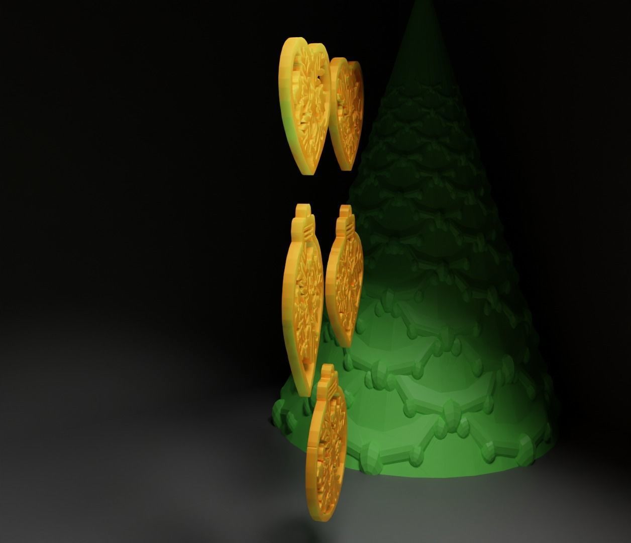 Christmas Ornament - Pendant - Christmas Tree Set  3D print model_10