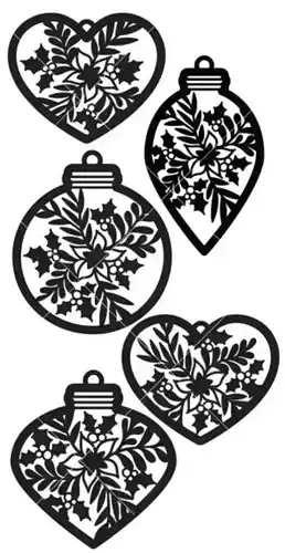 Christmas Ornament - Pendant - Christmas Tree Set  3D print model