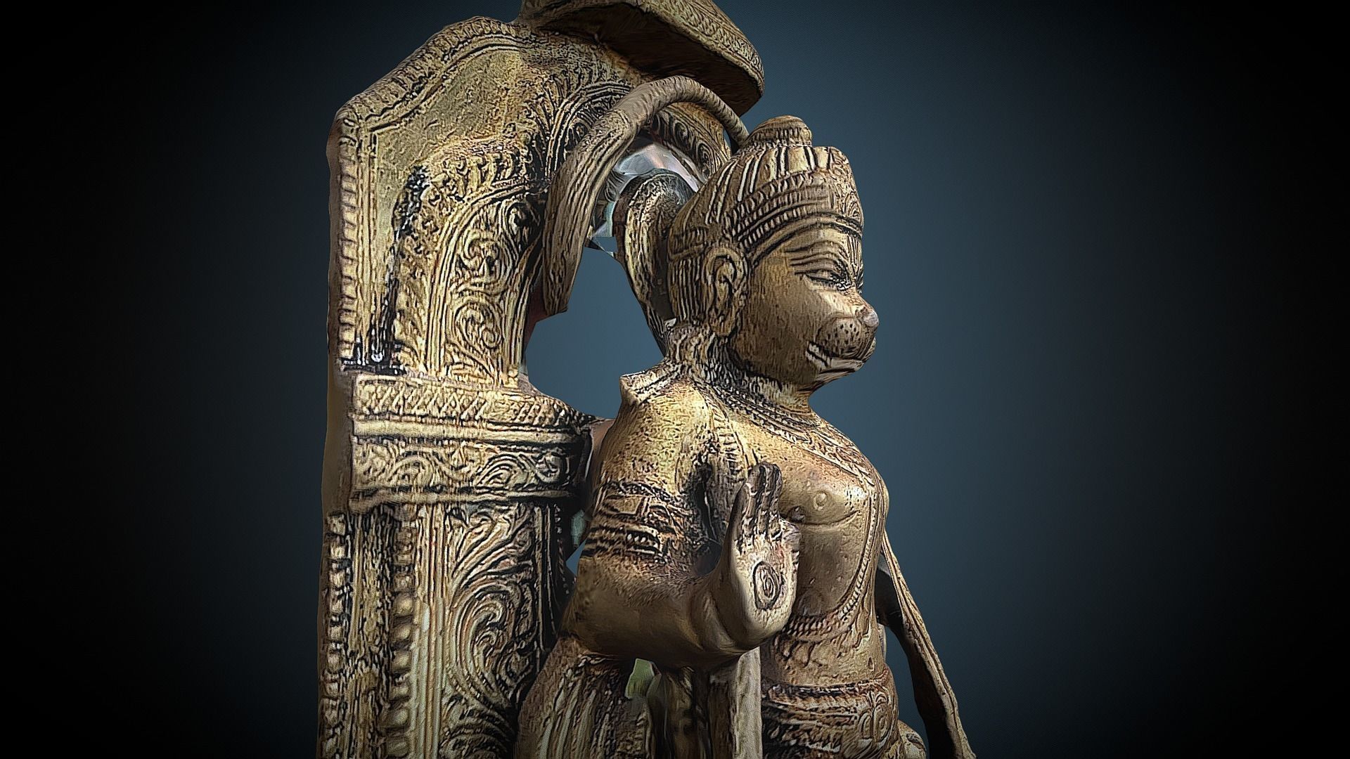 Hanuman v2 Low-poly 3D model_1