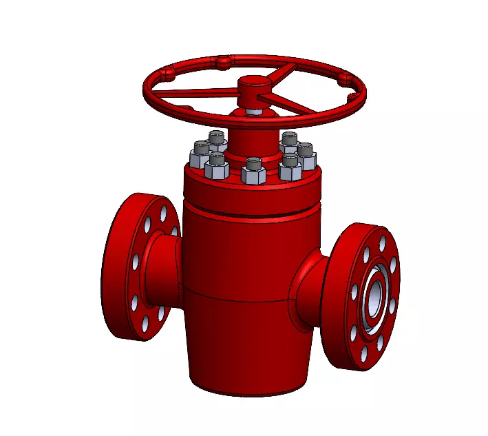GATE VALVE 3000 psi 3D print model_0