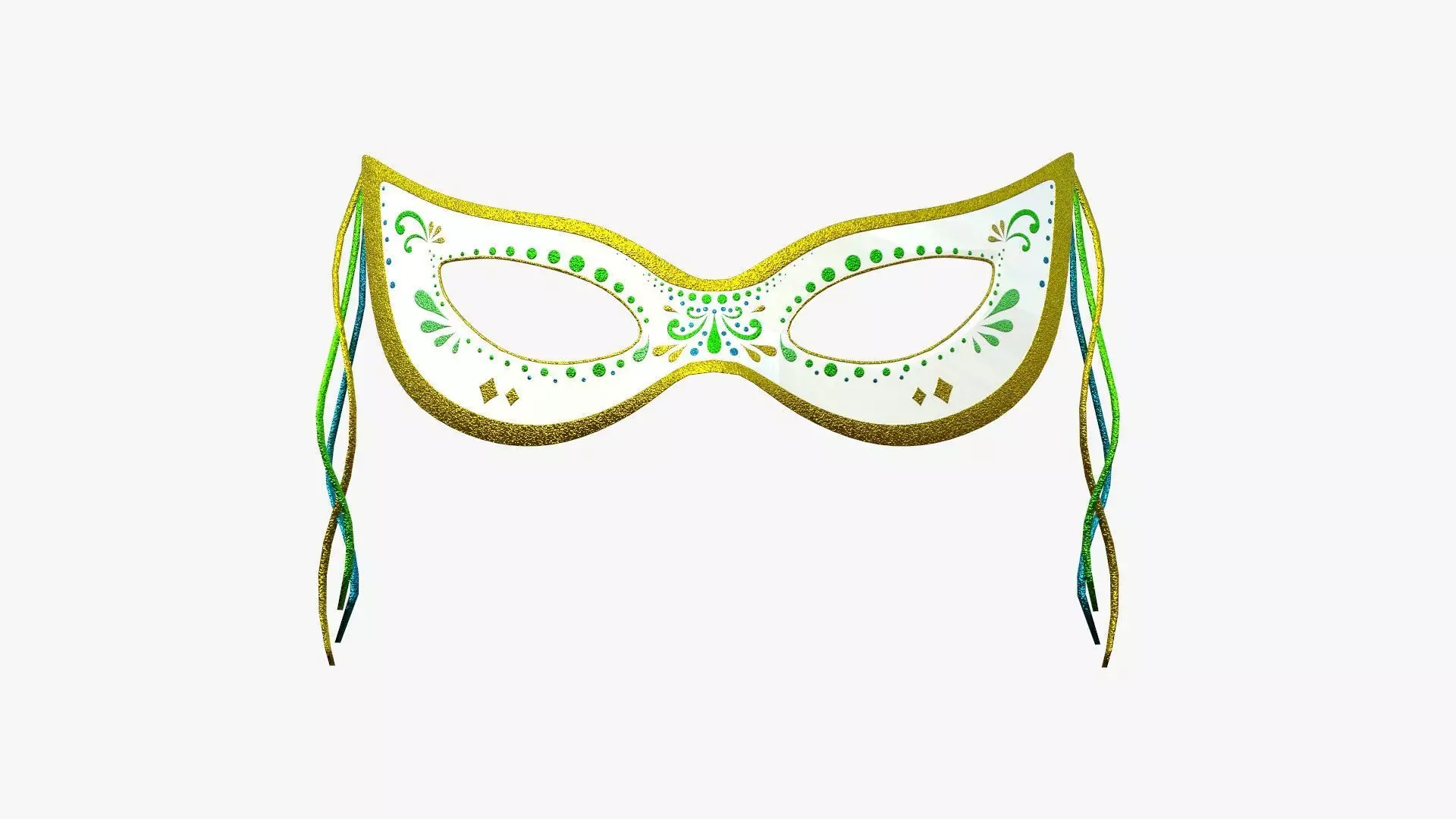 Carnival Mask A03 Brazilian - Costume Character Design Low-poly 3D model