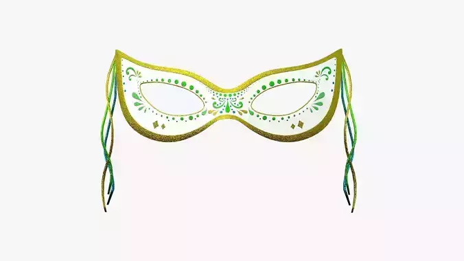 Carnival Mask A03 Brazilian - Costume Character Design Low-poly 3D model
