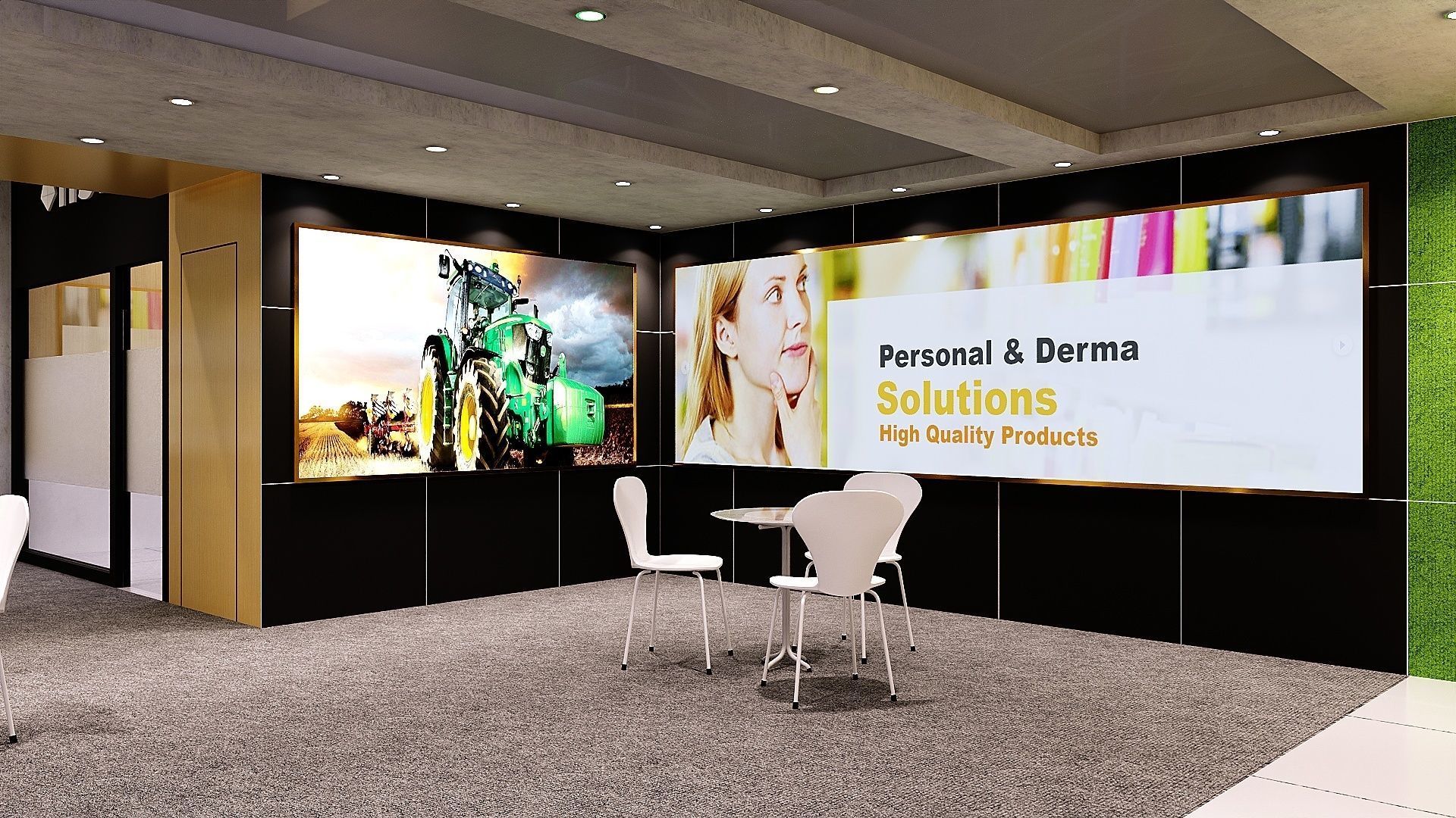 Exhibition Stand Stall 2 Side Open 10X8 3D model_4