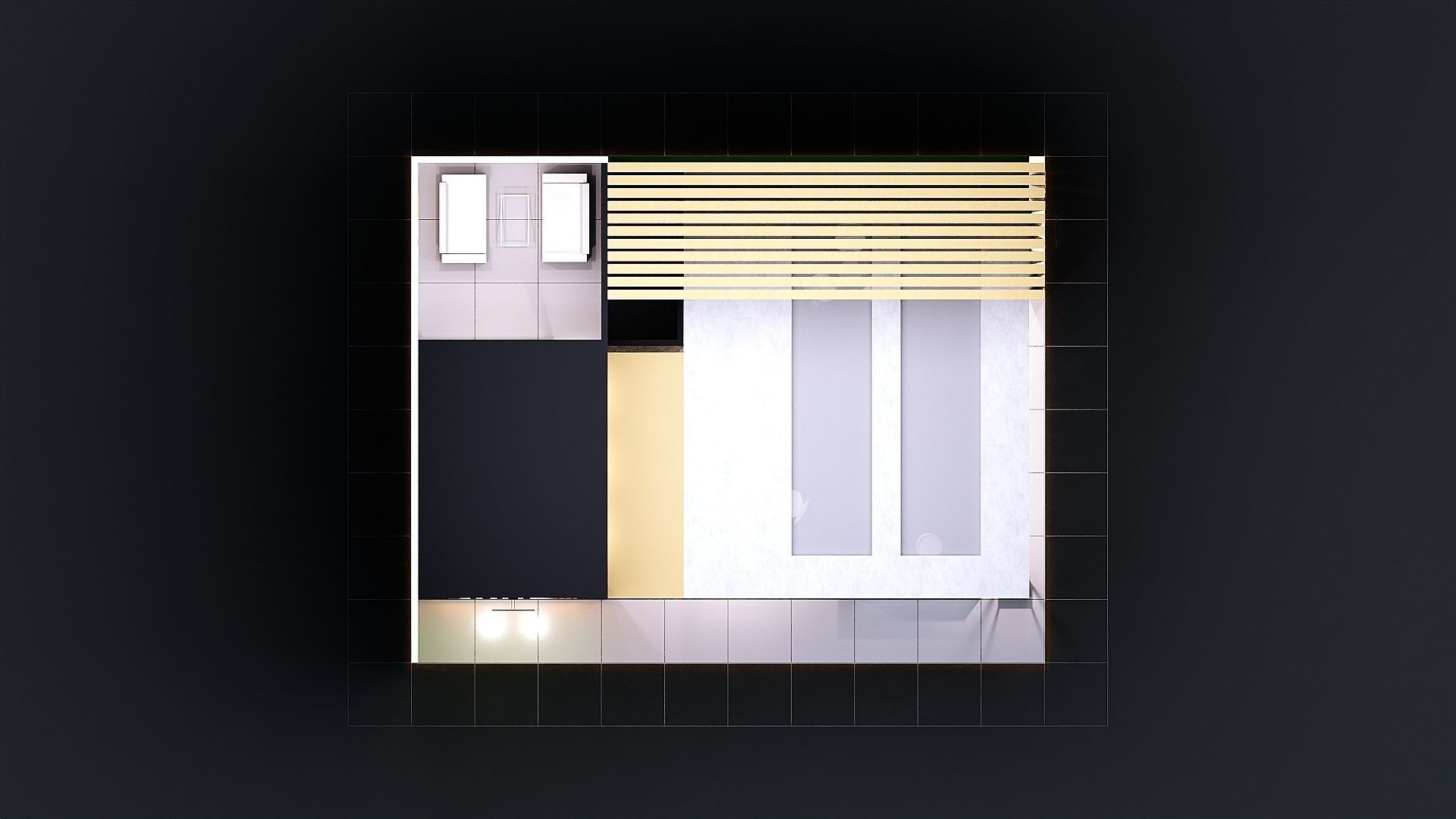 Exhibition Stand Stall 2 Side Open 10X8 3D model_9