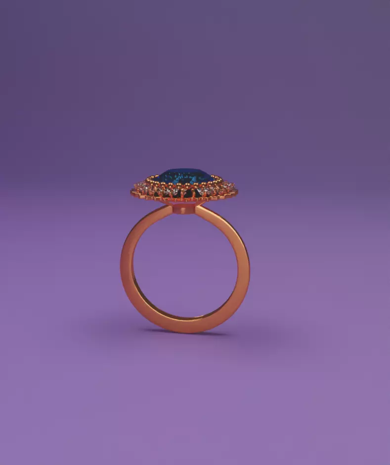 Diamond ring Free 3D print model