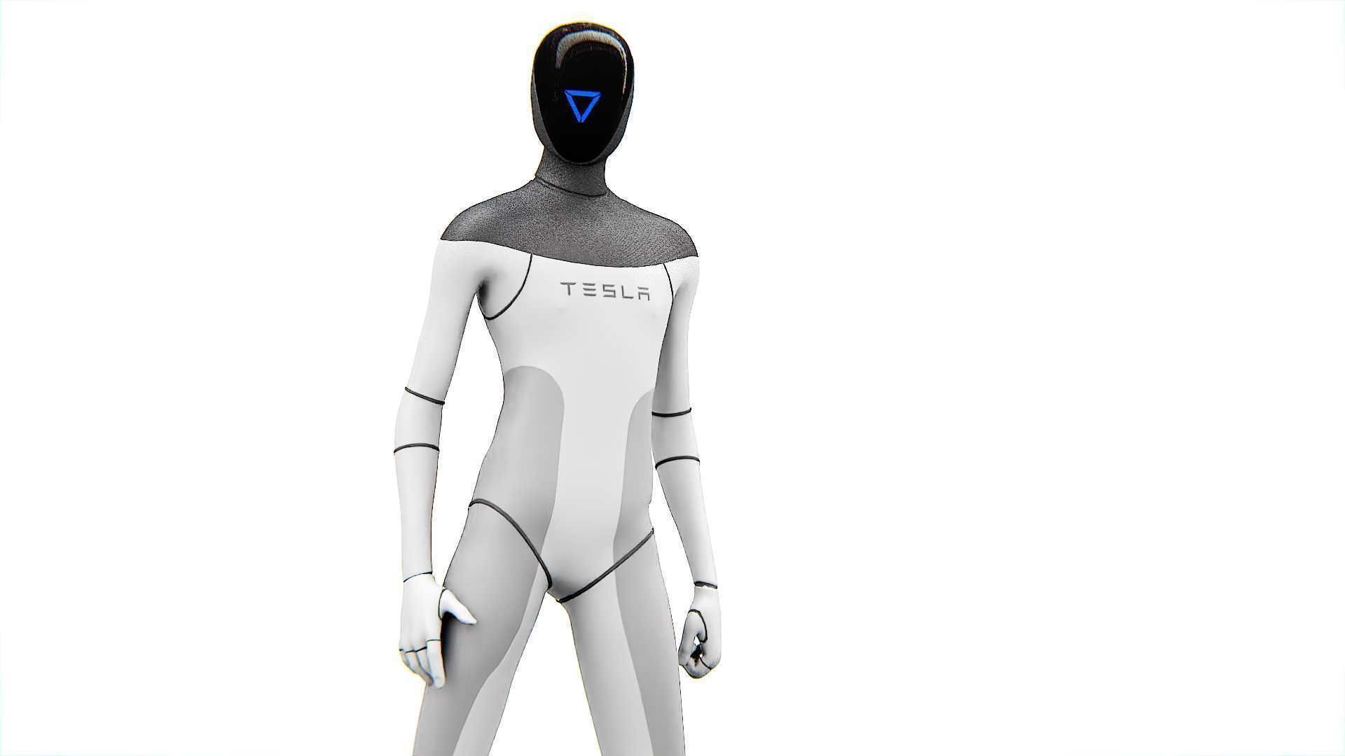 TESLA ROBOT  Rigged for Unreal Engine - Unity - MIXAMO  3D model_2