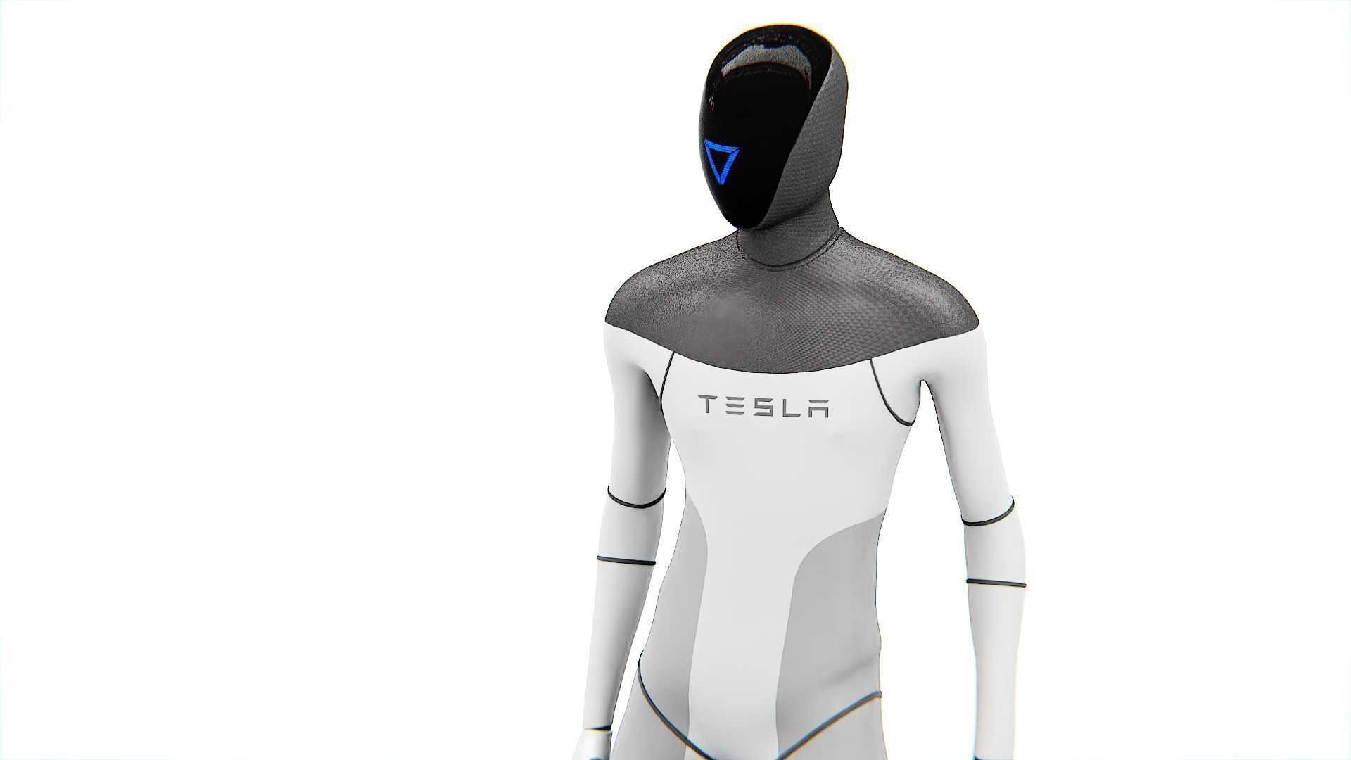 TESLA ROBOT  Rigged for Unreal Engine - Unity - MIXAMO  3D model_14