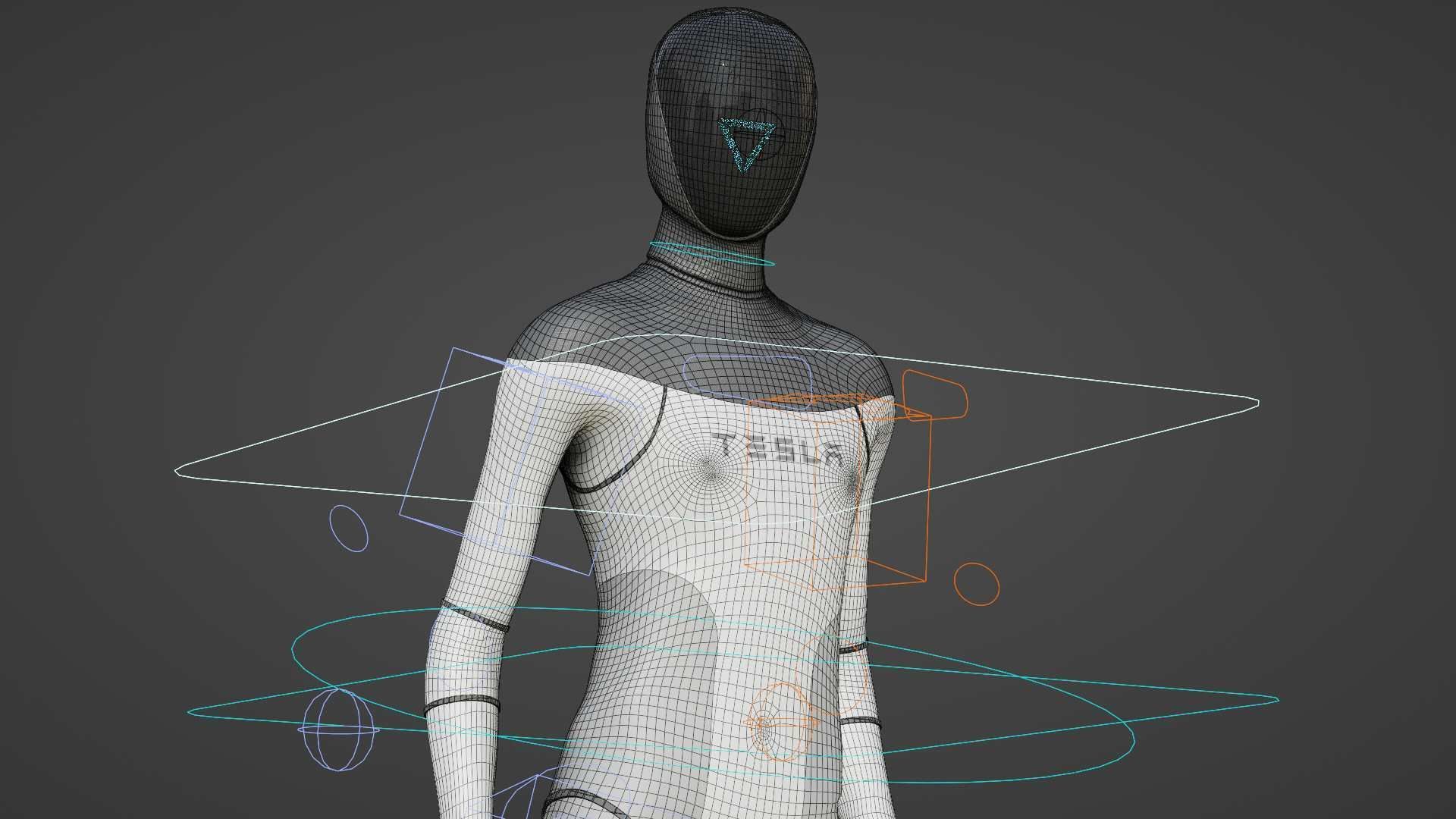 TESLA ROBOT  Rigged for Unreal Engine - Unity - MIXAMO  3D model_38