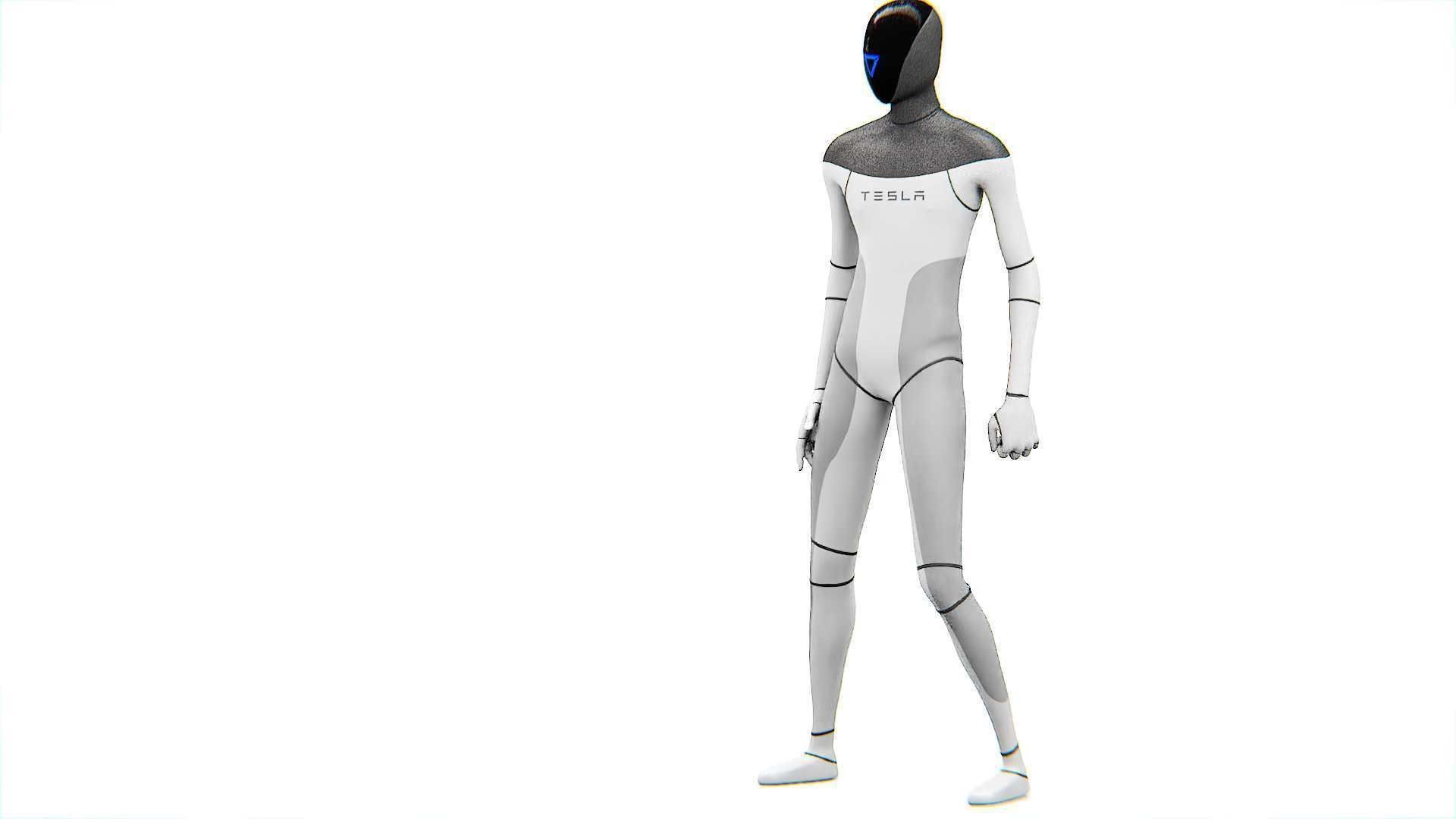 TESLA ROBOT  Rigged for Unreal Engine - Unity - MIXAMO  3D model_5