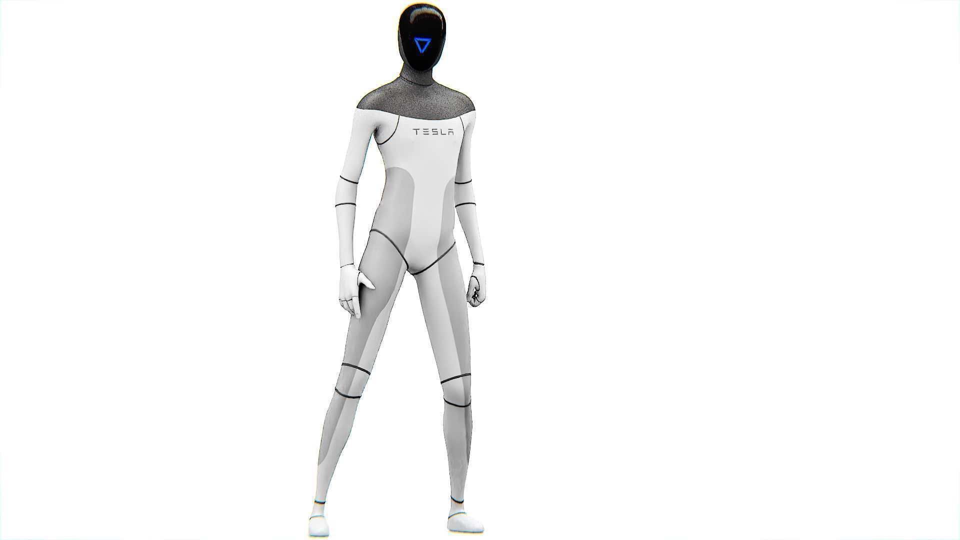 TESLA ROBOT  Rigged for Unreal Engine - Unity - MIXAMO  3D model_3