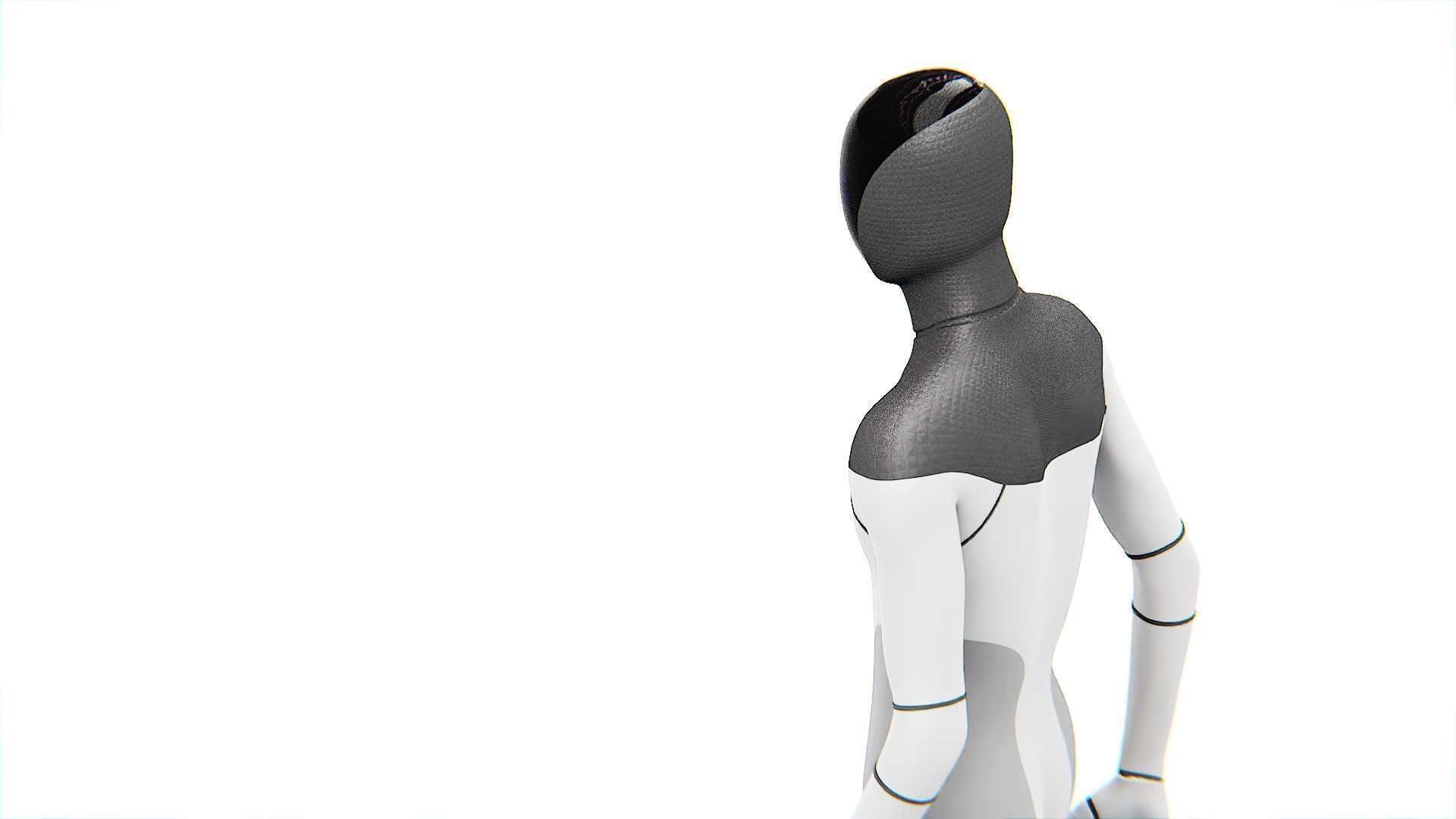 TESLA ROBOT  Rigged for Unreal Engine - Unity - MIXAMO  3D model_30