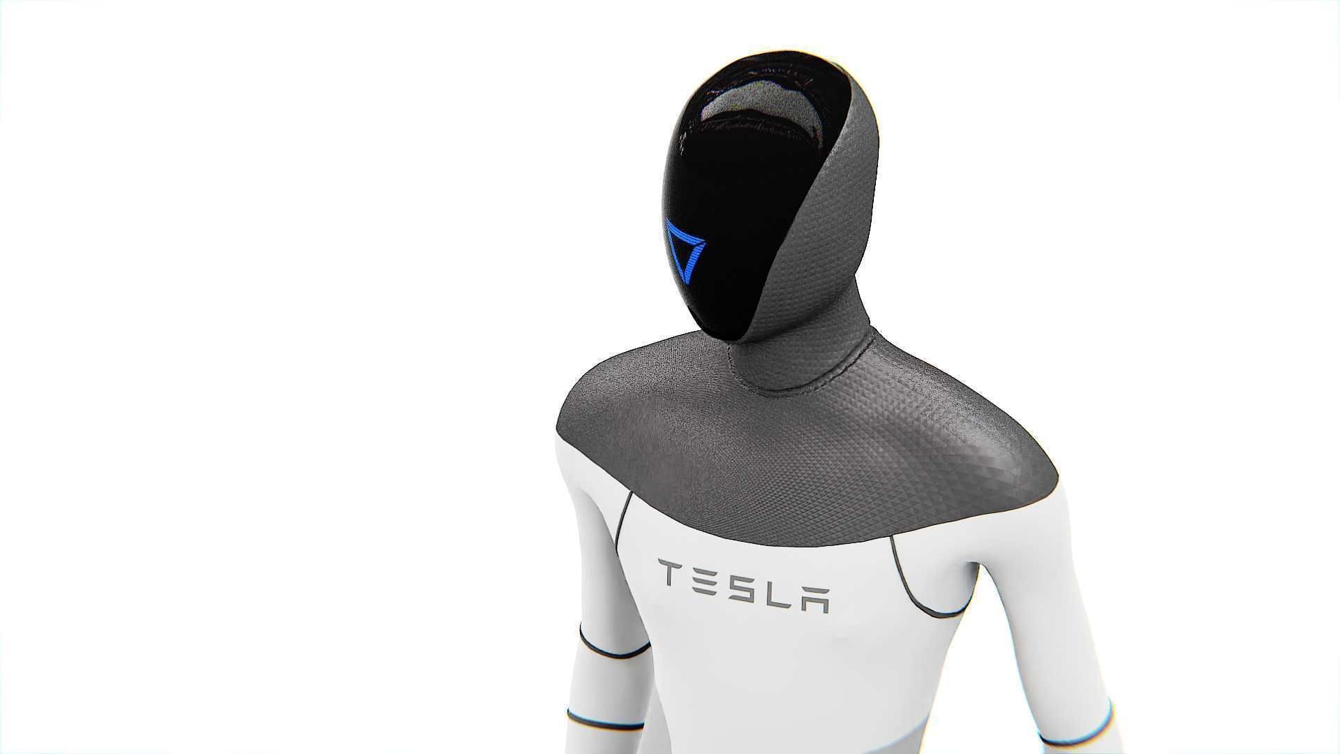 TESLA ROBOT  Rigged for Unreal Engine - Unity - MIXAMO  3D model_15