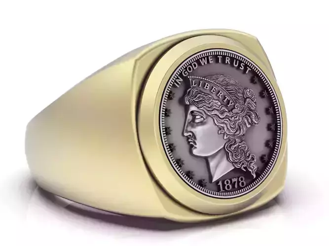 1879-S Morgan Silver Dollar Coin printable jewelry Ring