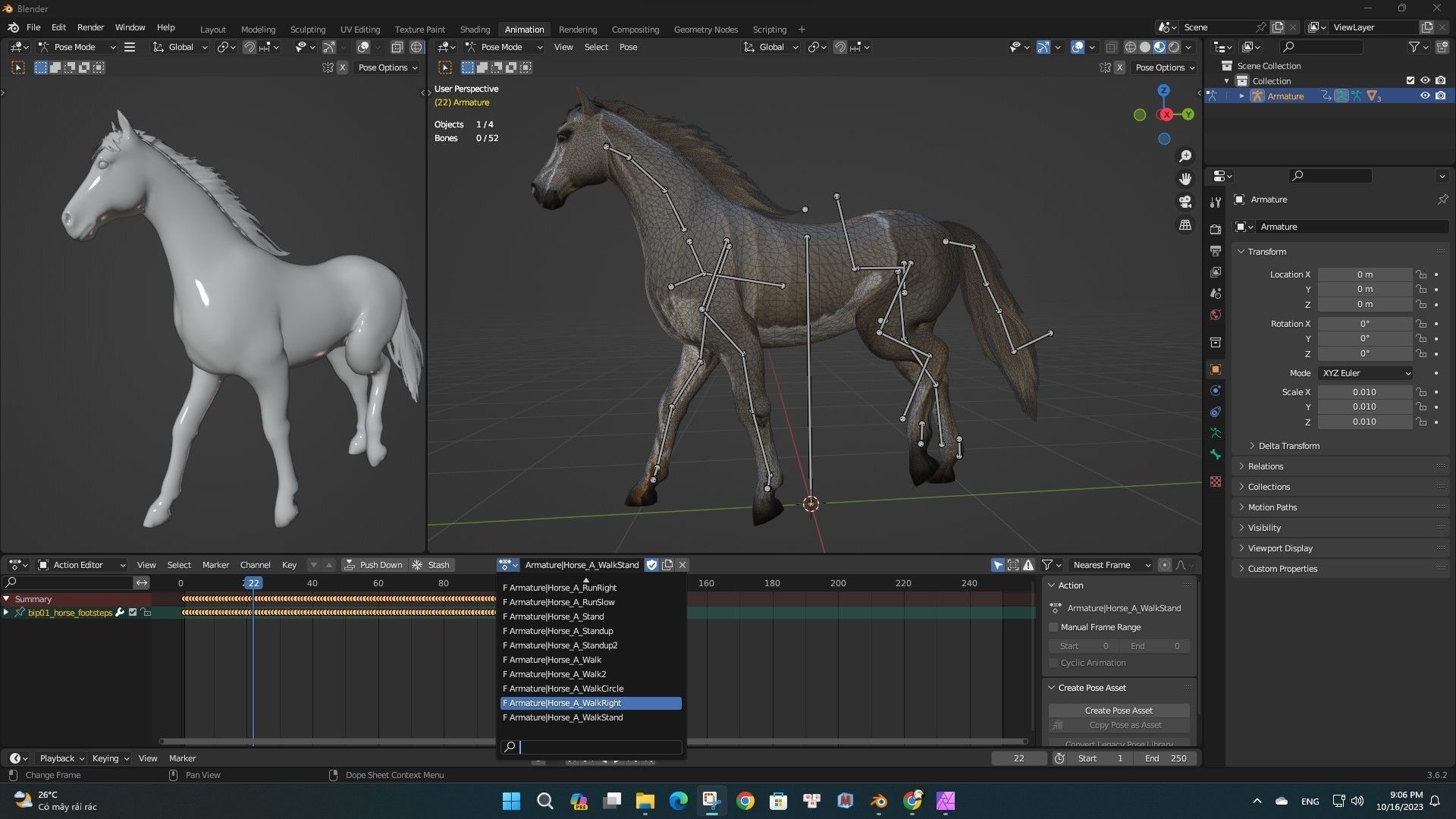 Horse A4 3D model_11