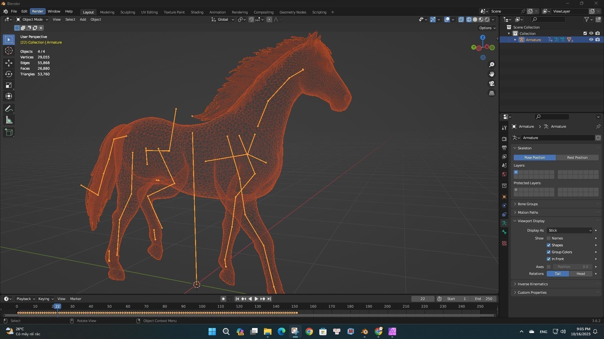 Horse A4 3D model_10
