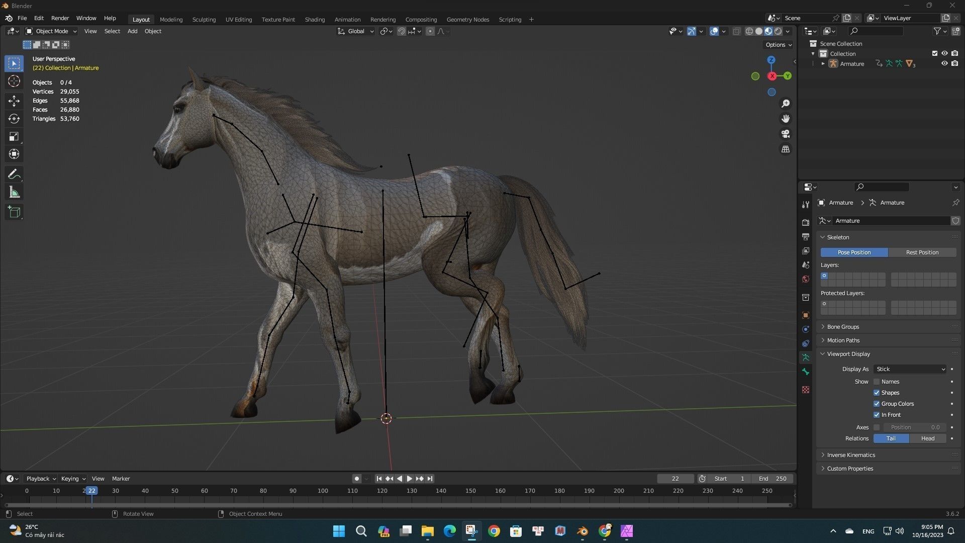 Horse A4 3D model_9