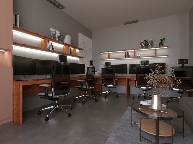 Office 01 Maihointerior Low-poly 3D model