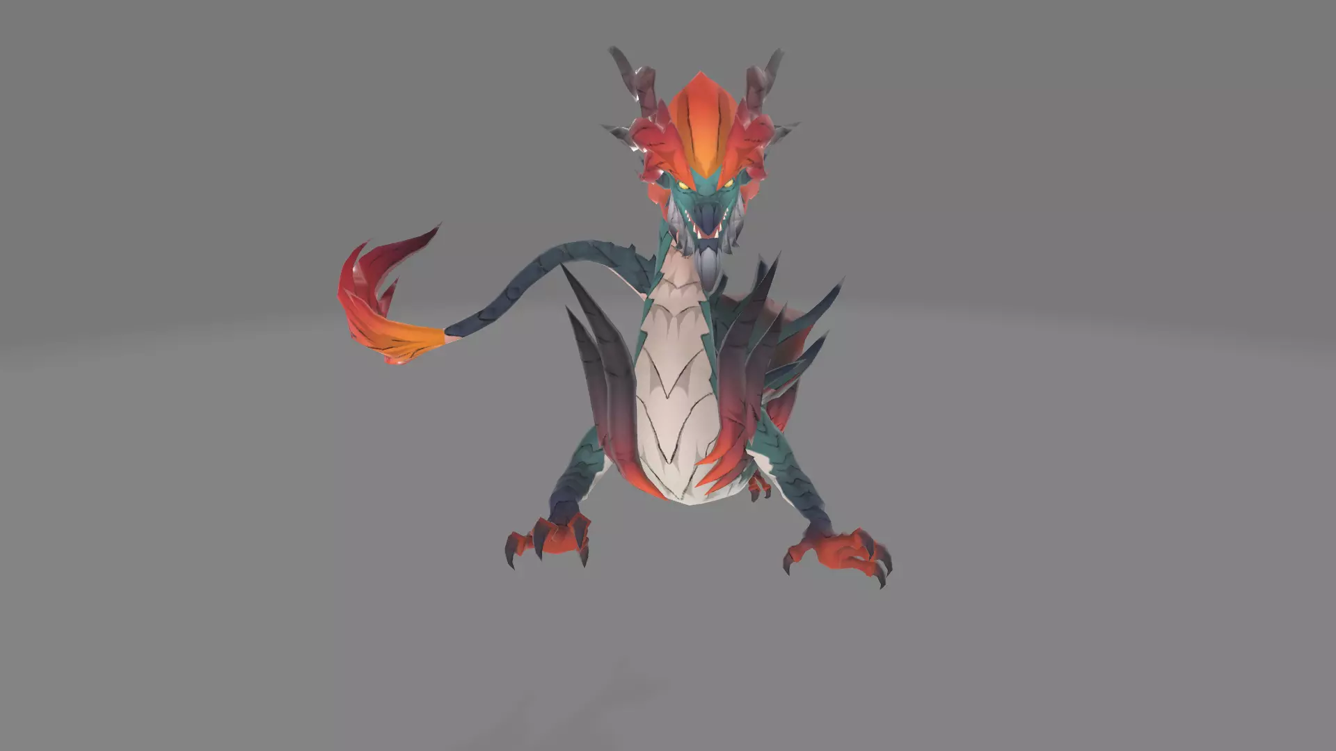 Dragon Worm 3D Model Low-poly 3D model_0