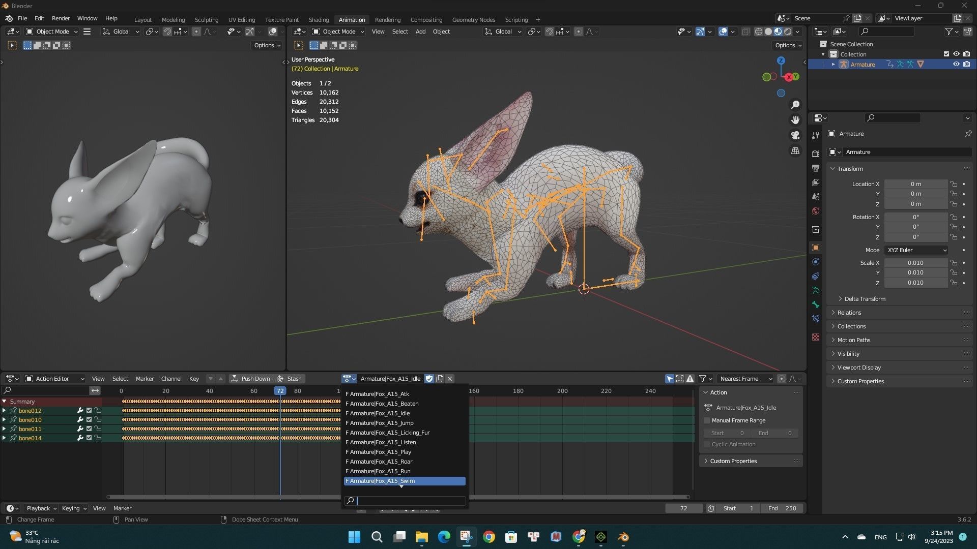 Fox A1 3D model_7