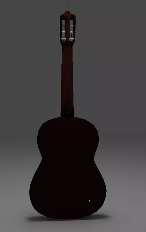 nylon string acoustic guitar Free 3D model