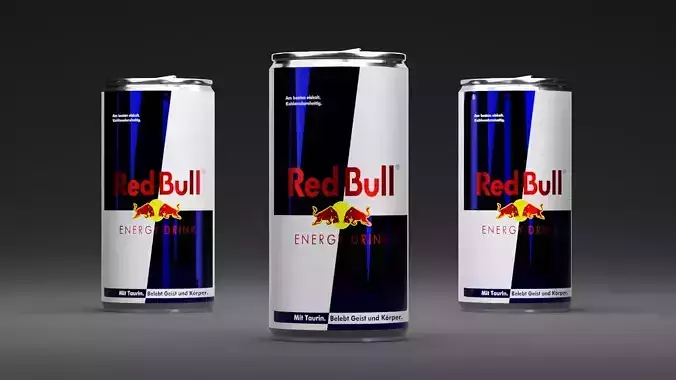 Red Bull Can 3D Model