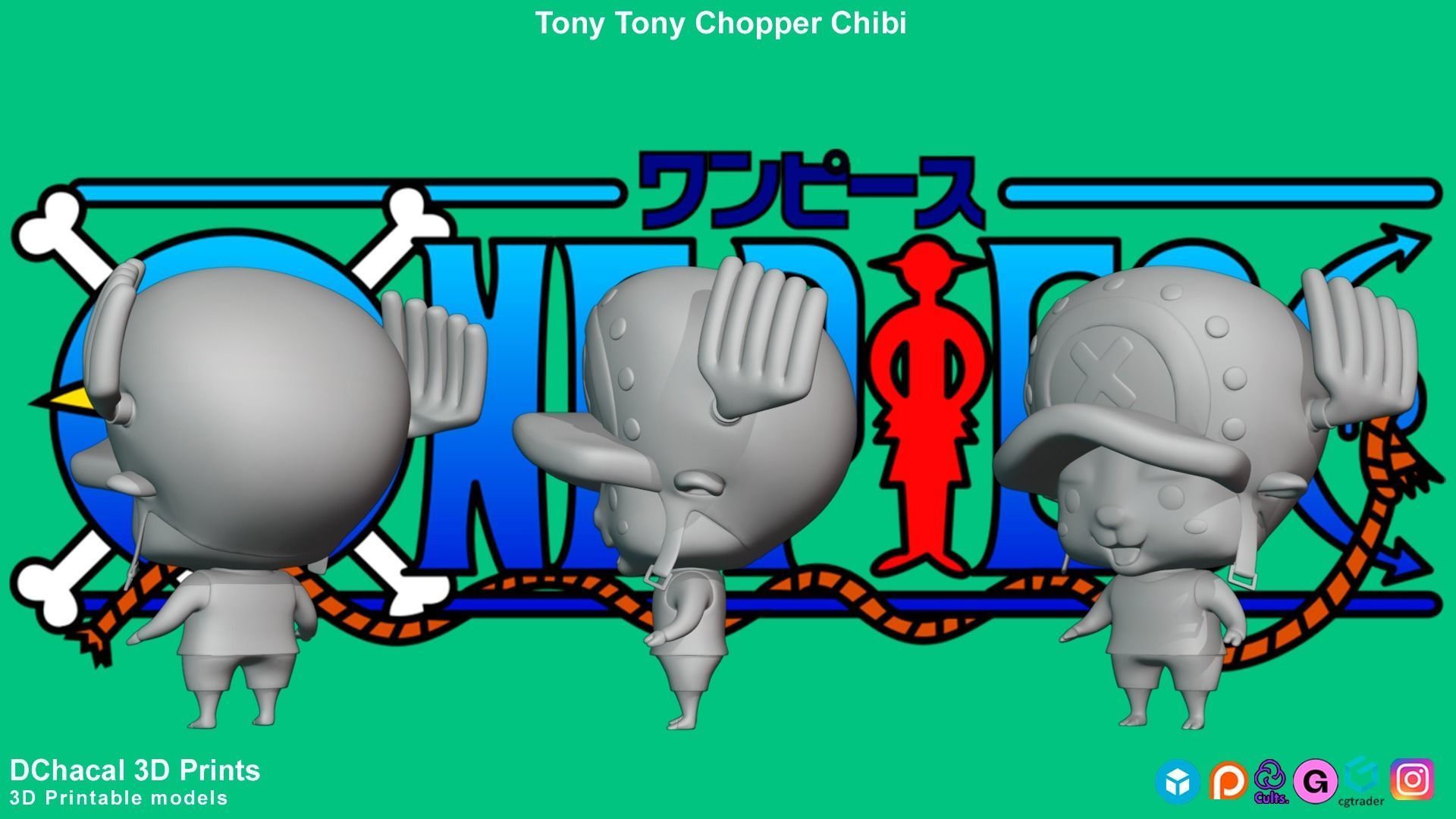 Tony Tony Chopper Chibi - One Piece 3D print model_8