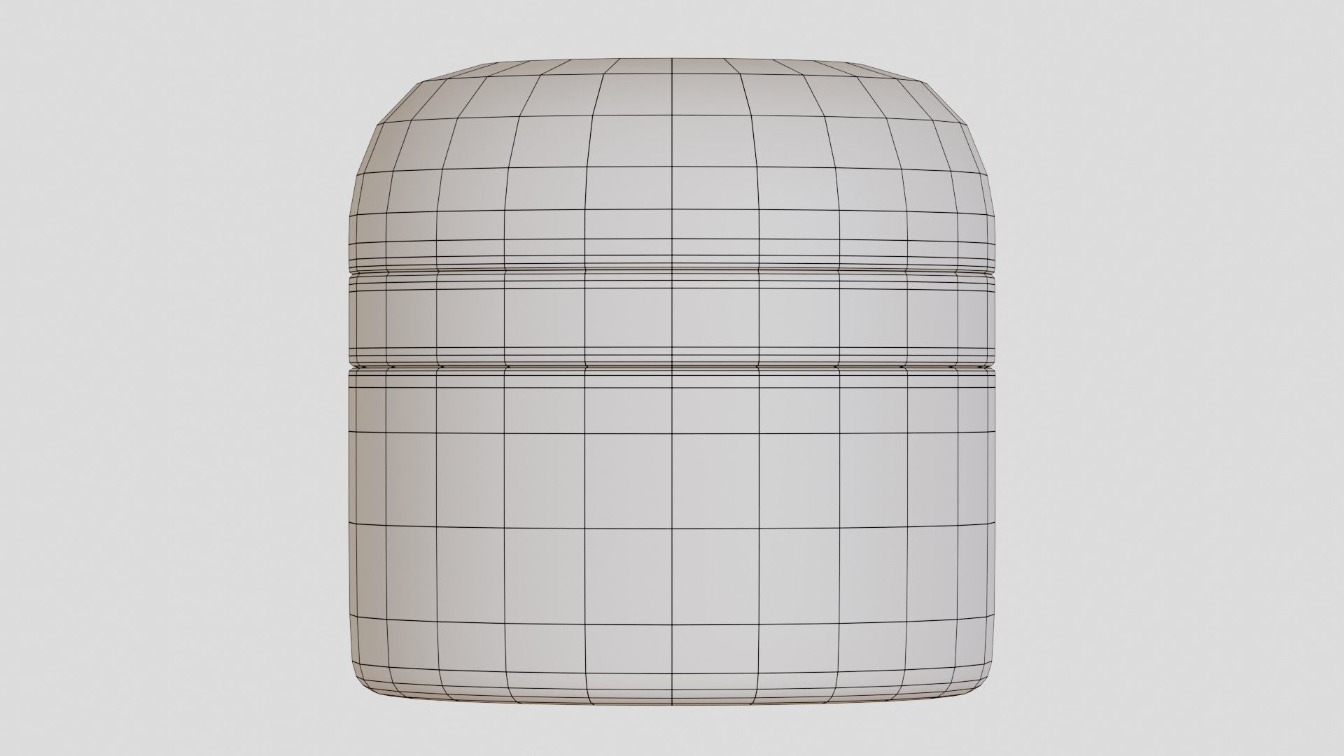 Black Cosmetic Jar 01 3D model_4