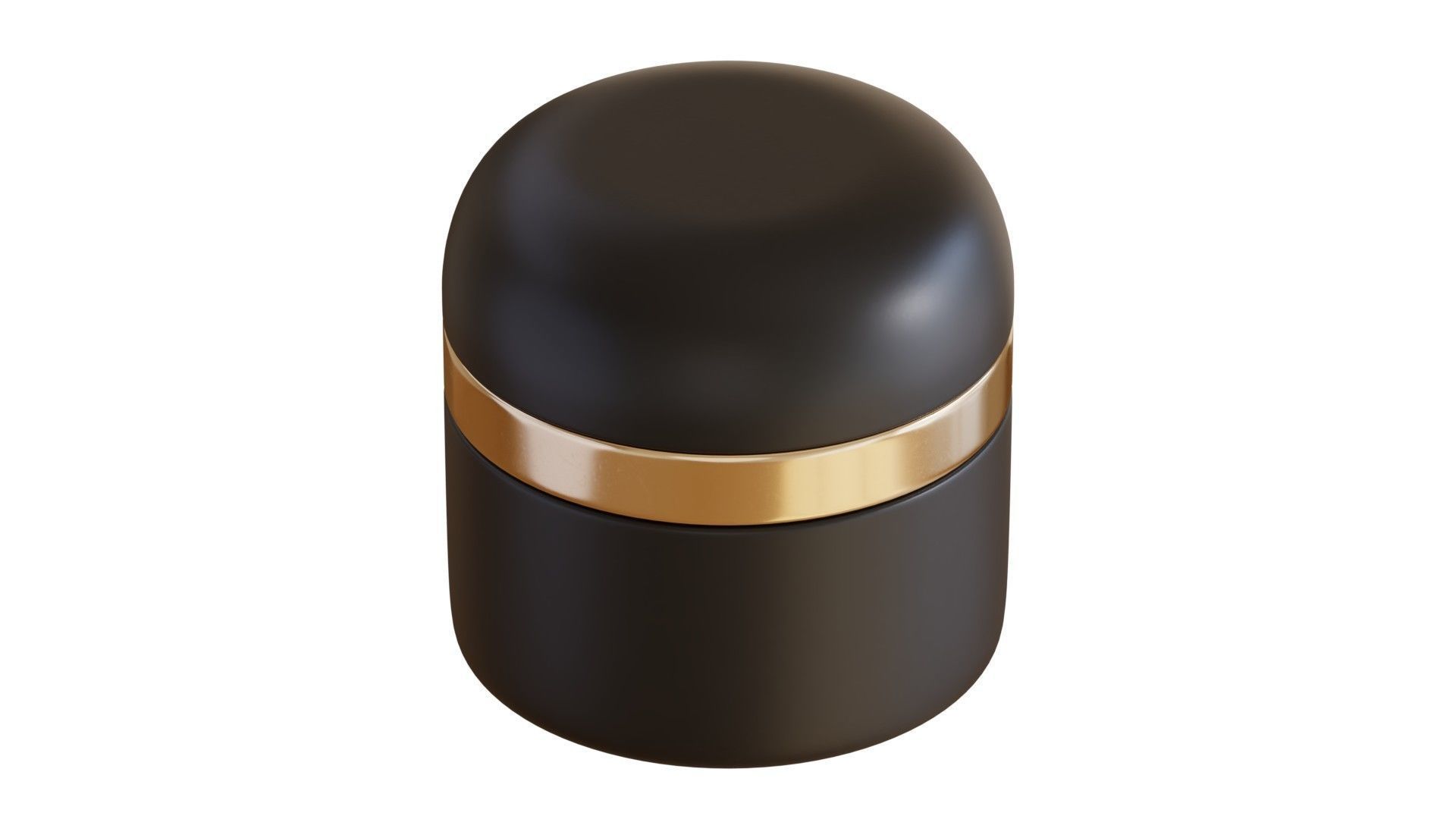 Black Cosmetic Jar 01 3D model_2
